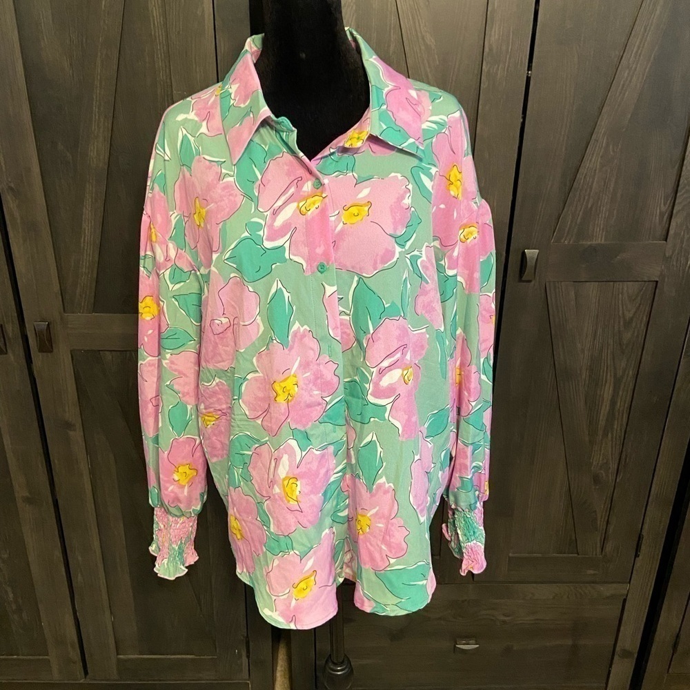 Shein Floral Blouse Size L